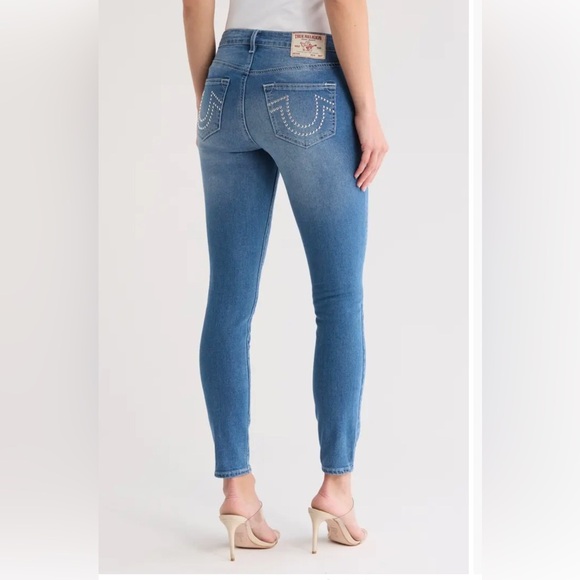 NWT! True Religion Jennie Curvy Mid Rise Studs Skinny​ - Picture 1 of 5